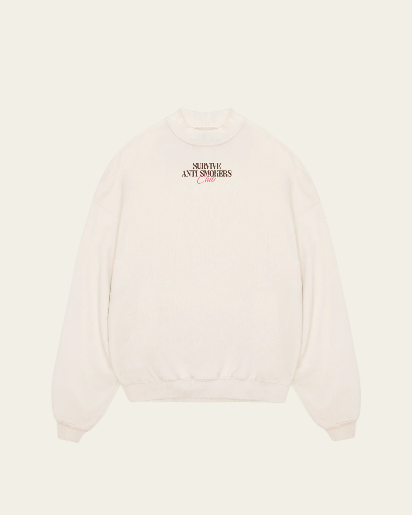 SWEATSHIRT IVORY OVERSIZE SMOKERS