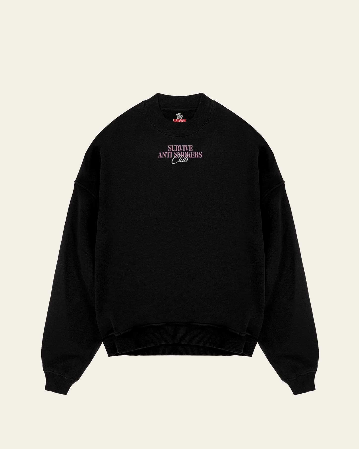 SWEATSHIRT PRETA OVERSIZE SMOKERS