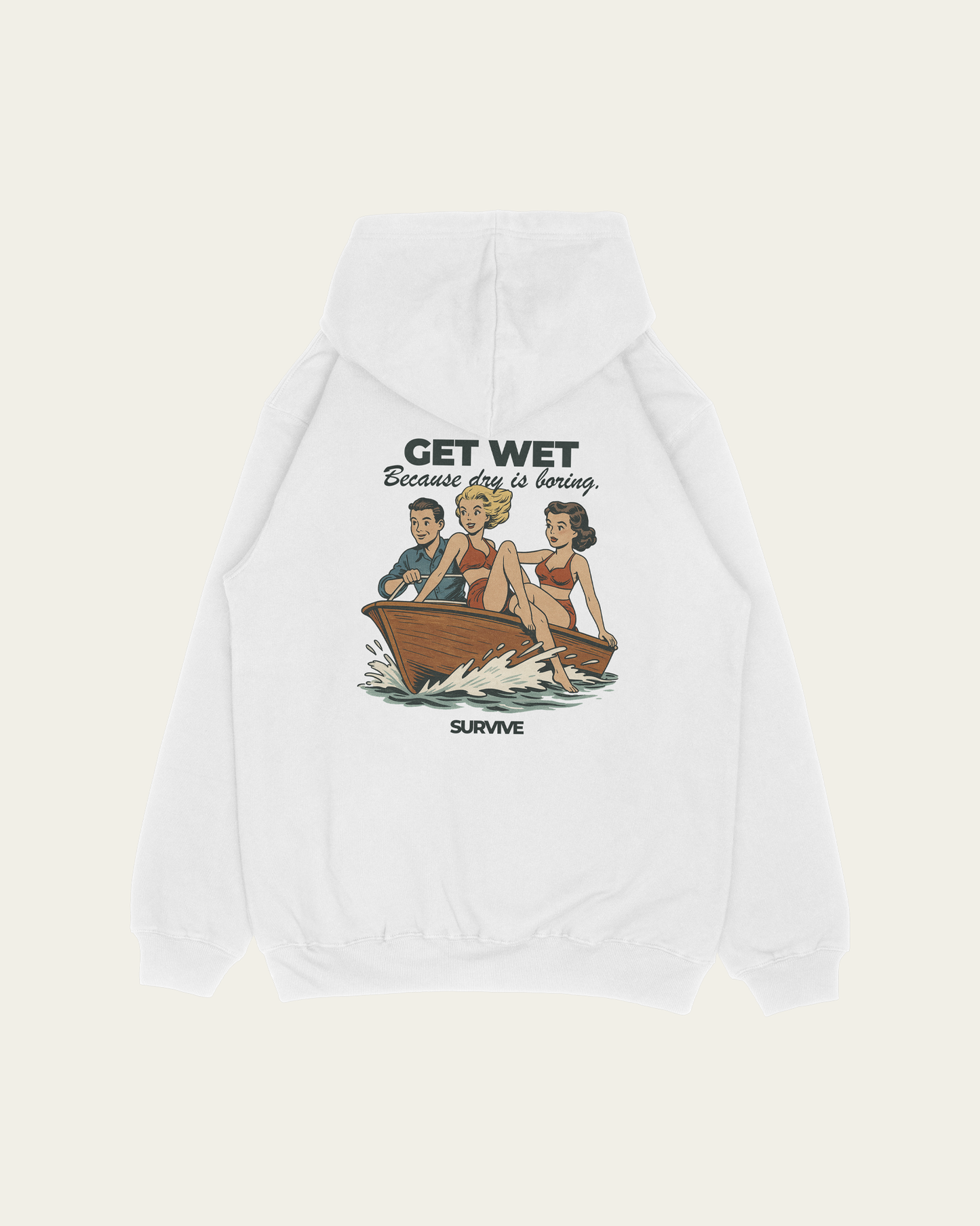 HOODIE BRANCA GET WET