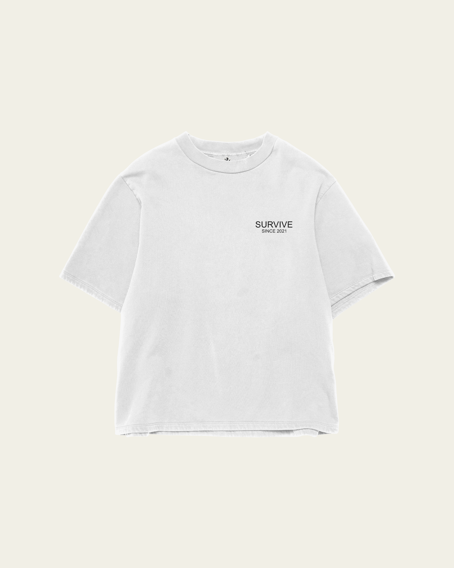 T-SHIRT BRANCA OVERSIZED CROPPED MUSIC DOESN'T BREAK MY HEART