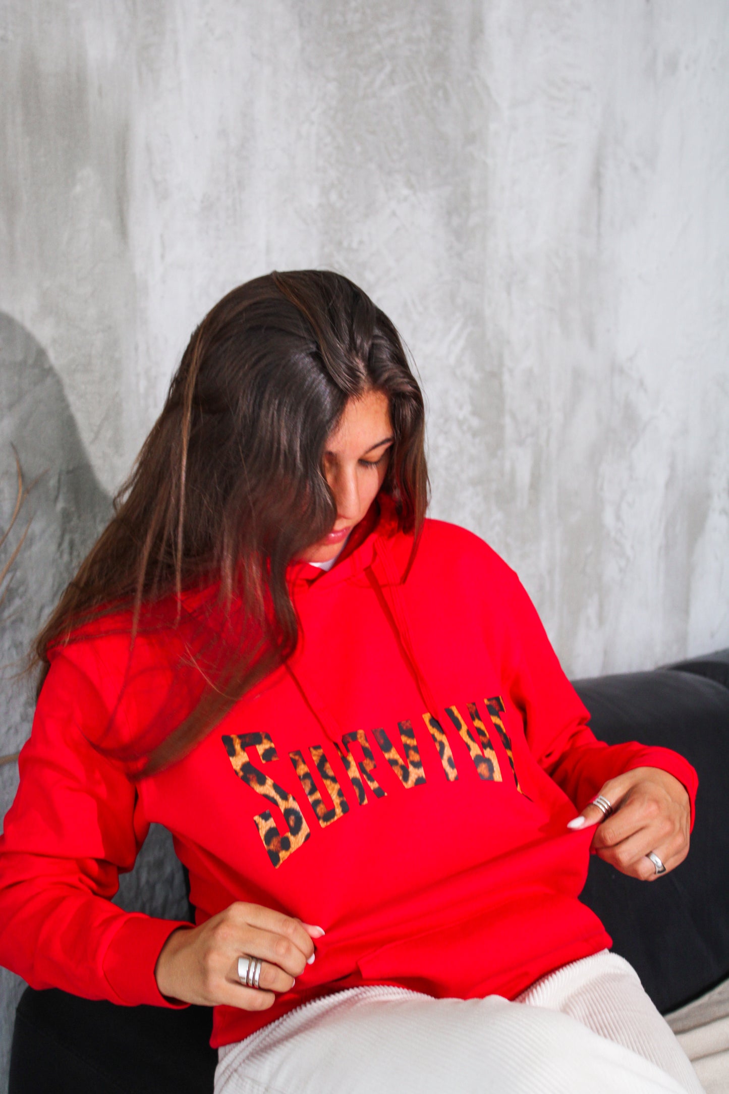 HOODIE VERMELHA ESSENTIALS