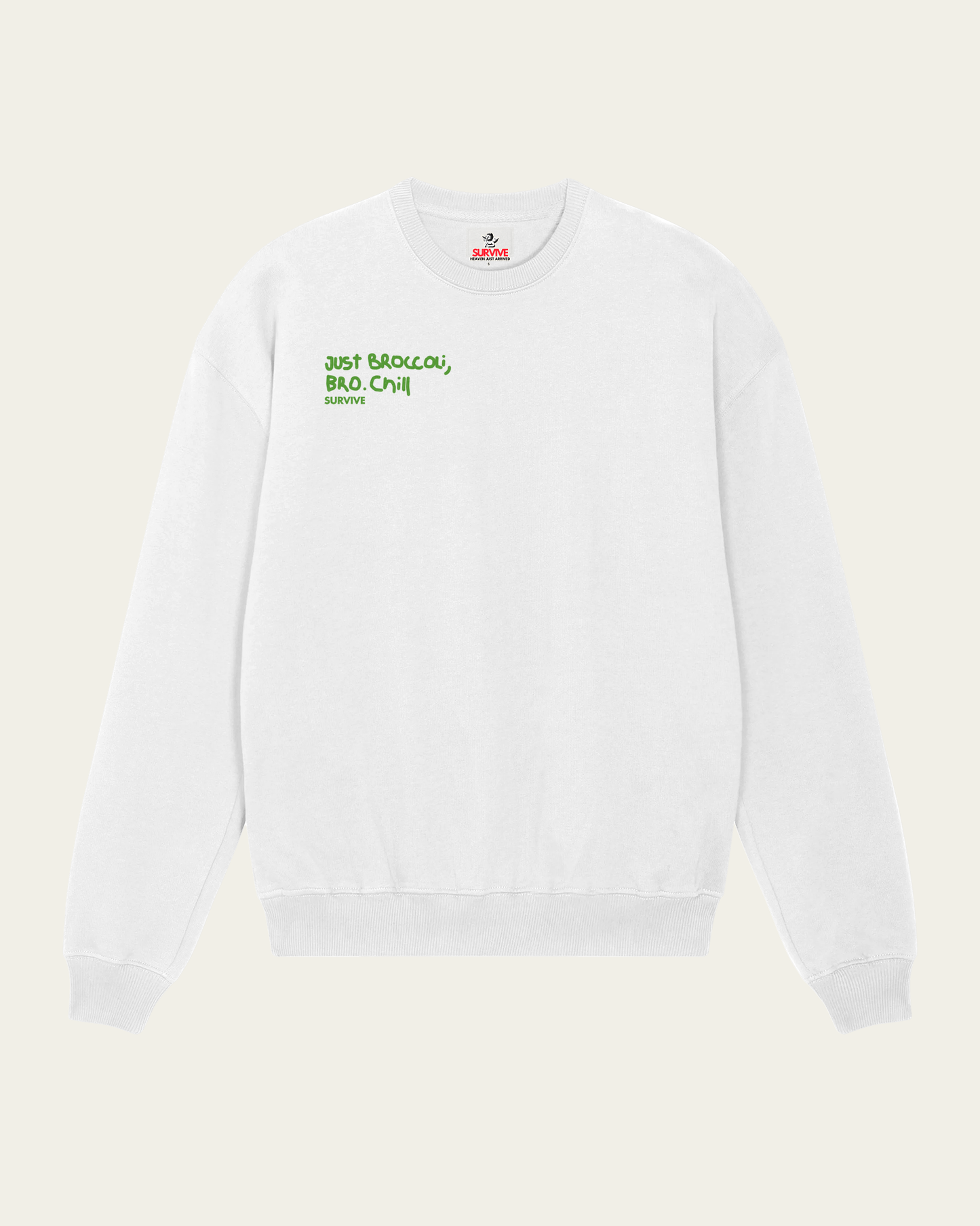 SWEATSHIRT BRANCA JUST BROCCOLI