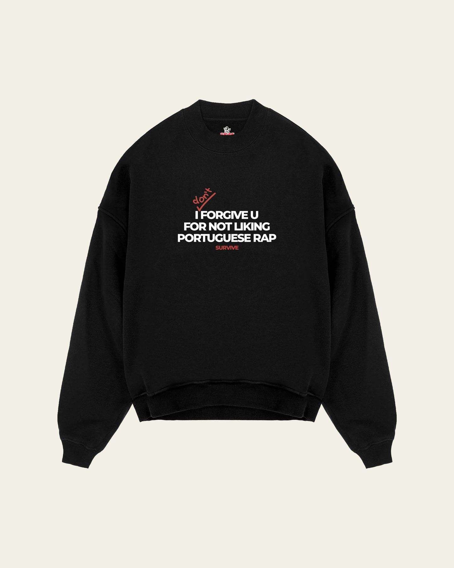 SWEATSHIRT PRETA OVERSIZED PORTUGUESE RAP