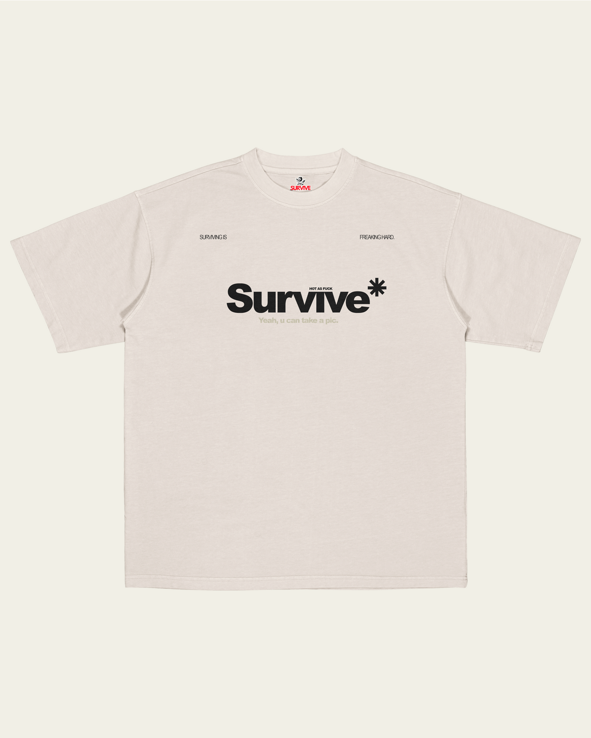 T-SHIRT BRANCA OVERSIZED BOXY HOT AS F*CK
