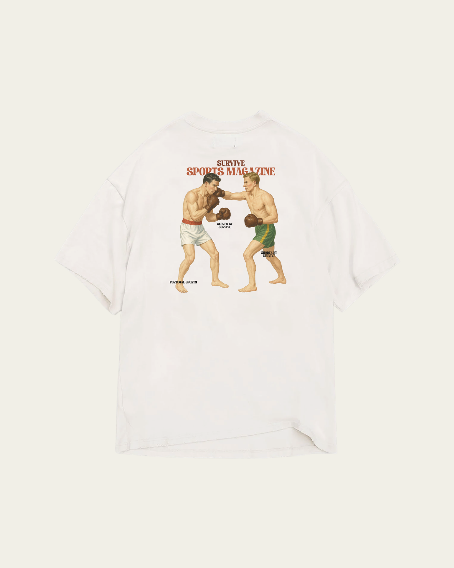 T-SHIRT BRANCA OVERSIZED SPORTS MAGAZINE