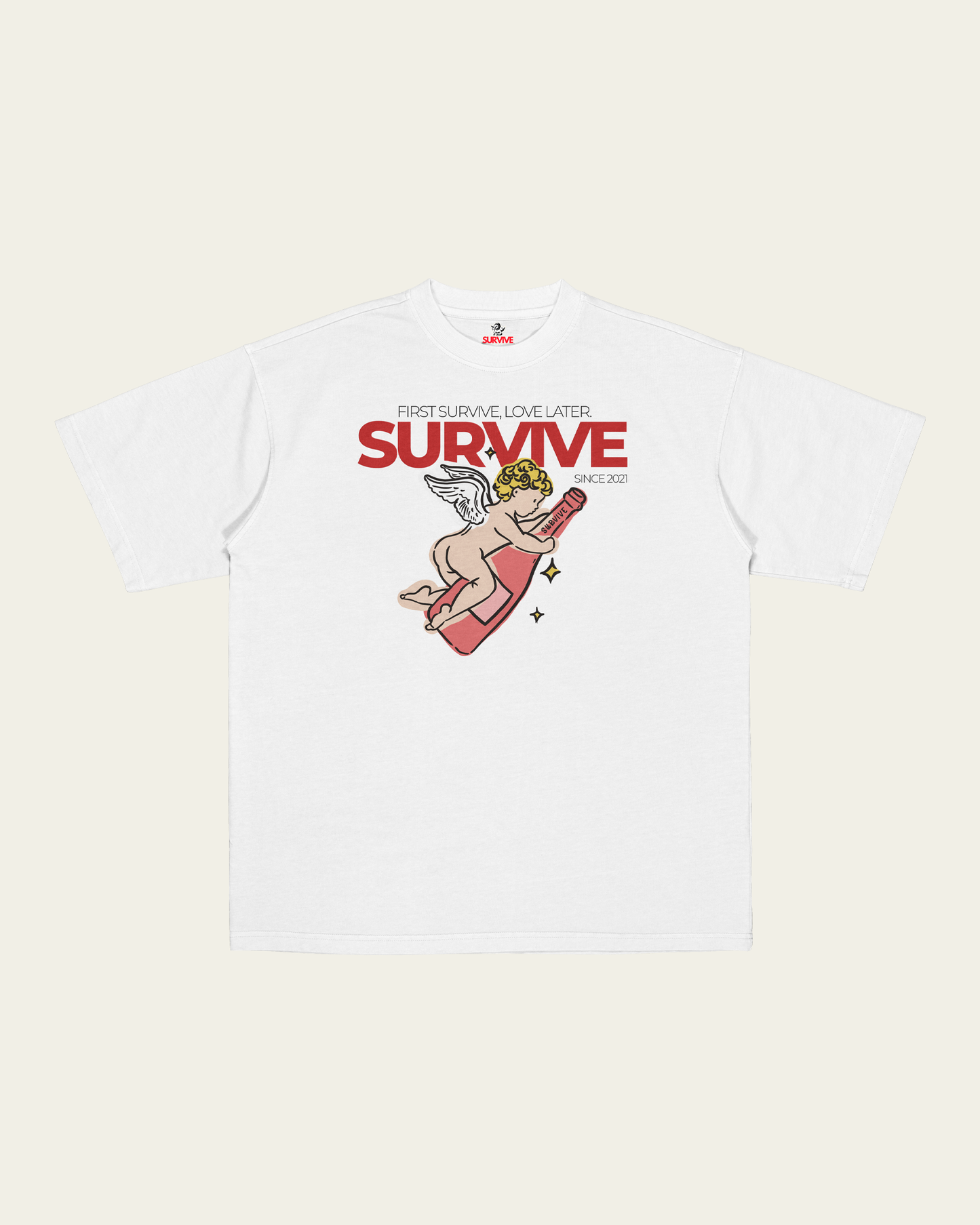 T-SHIRT BRANCA LOVE LATER