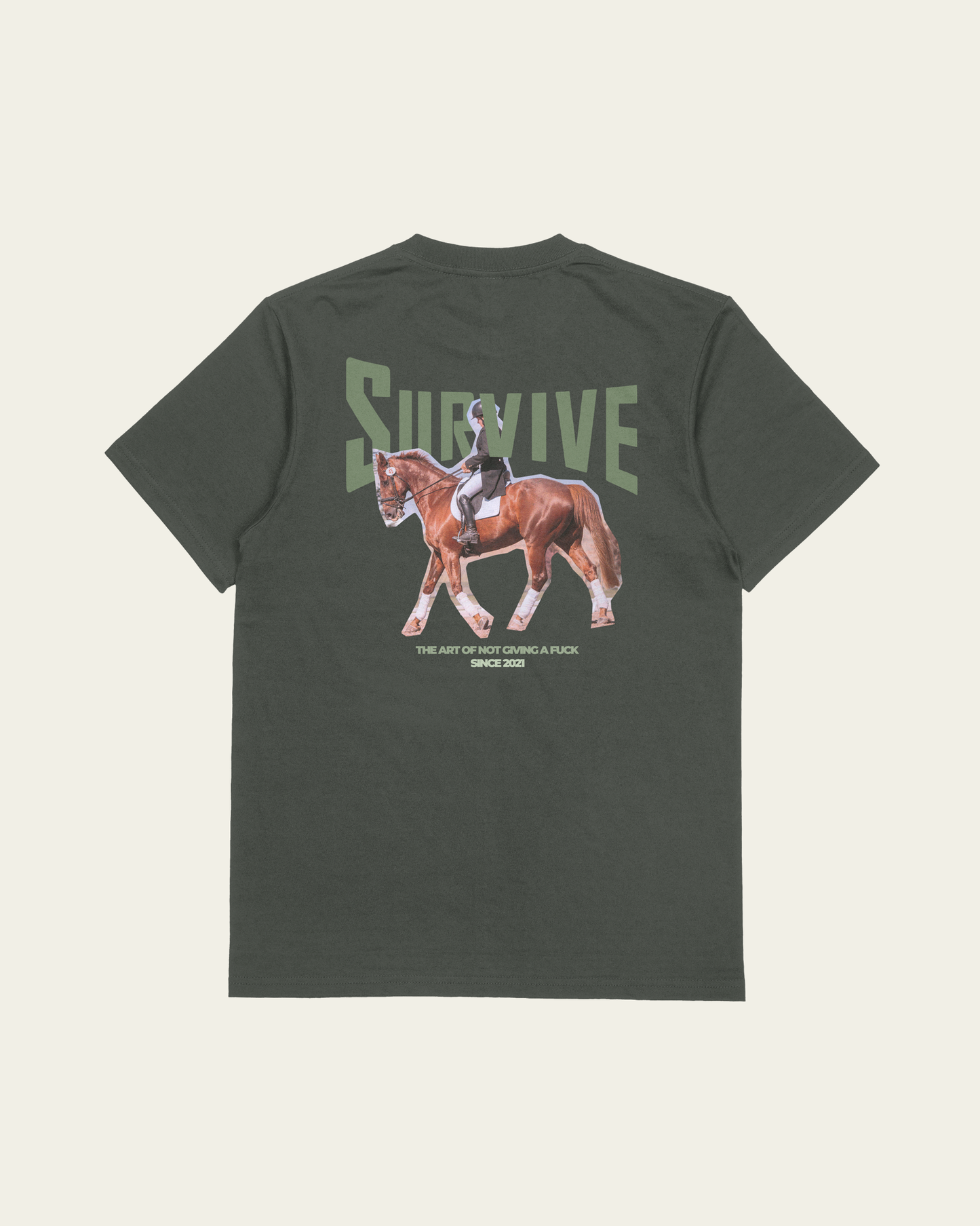 T-SHIRT VERDE KHAKI THE ART OF NOT GIVING A F*CK