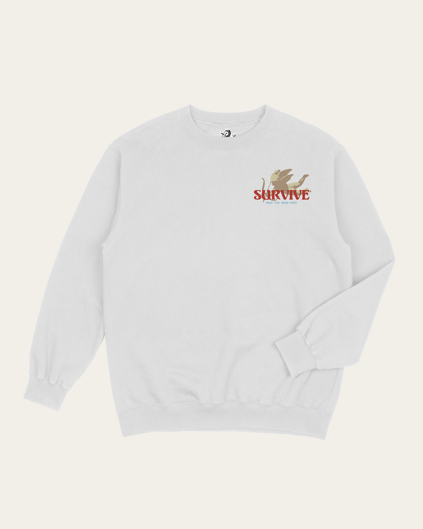SWEATSHIRT BRANCA WISH YOU WERE HERE