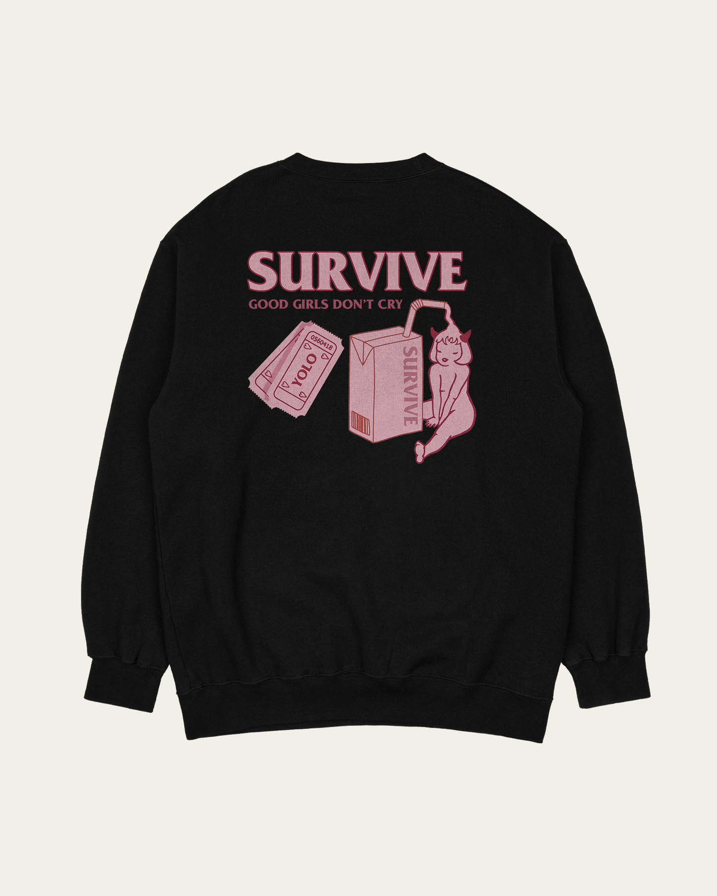 SWEATSHIRT PRETA YOLO