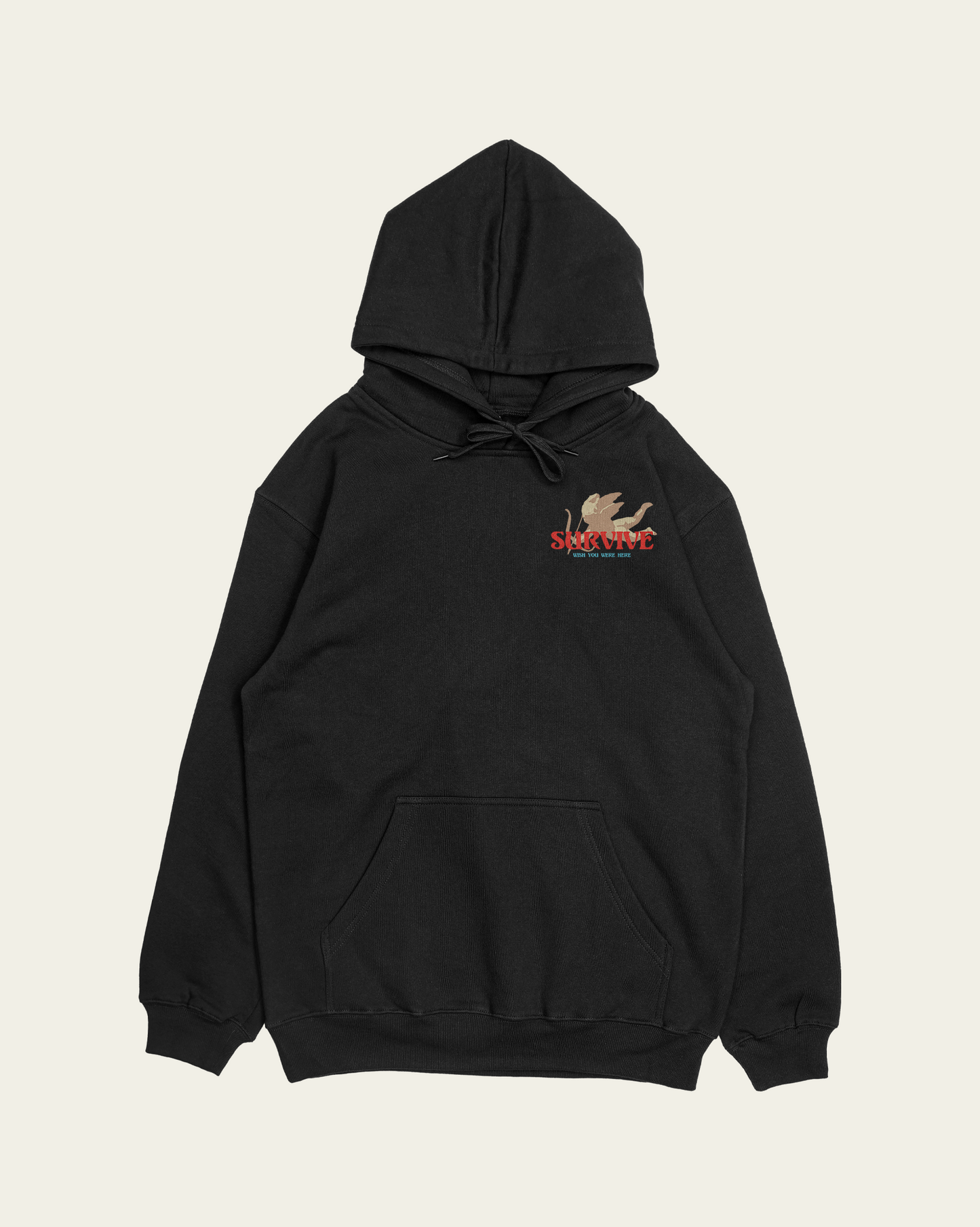 HOODIE PRETA WISH YOU WERE HERE
