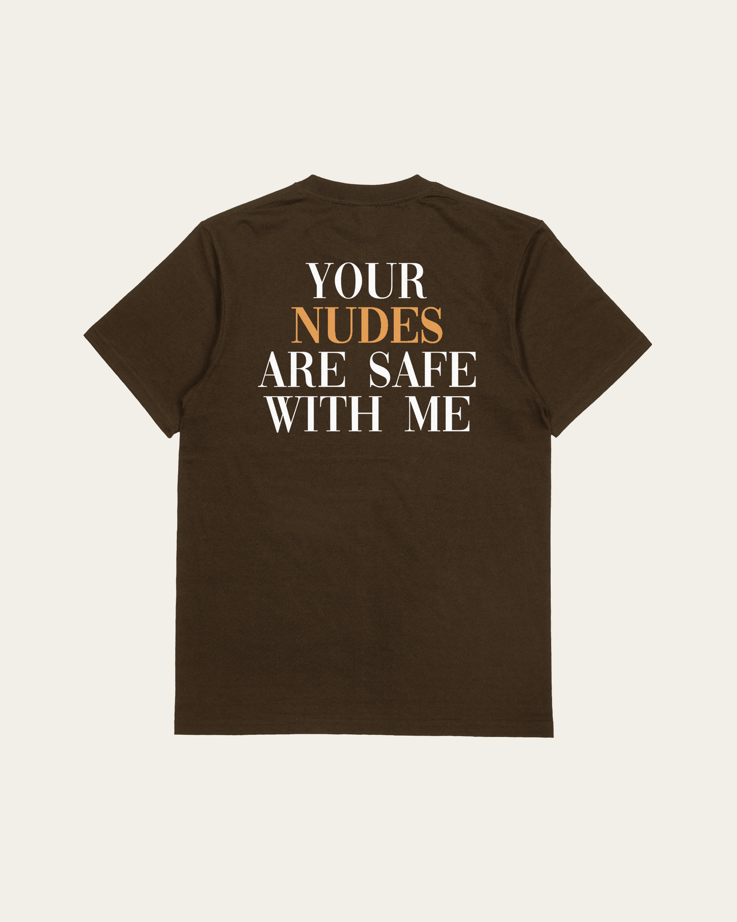 T-SHIRT CASTANHA NUDES