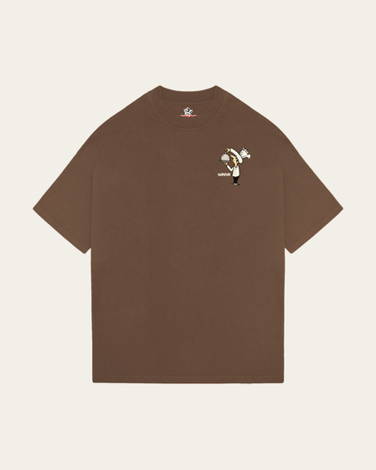 T-SHIRT CASTANHA OVERSIZED EXPENSIVE OR BLONDE