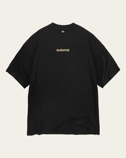 T-SHIRT PRETA OVERSIZED CHMPAGNE OVER FEELINGS