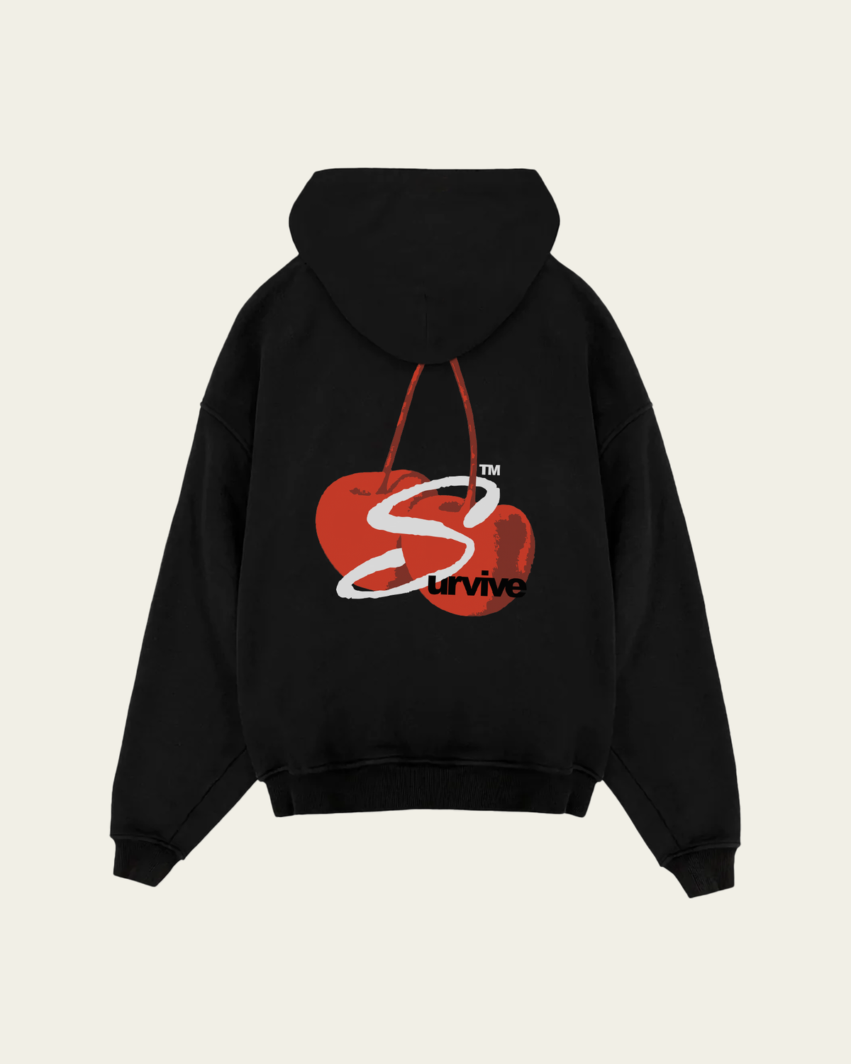 HOODIE PRETA OVERSIZED SUGAR ON MY TONGUE