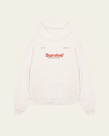 HOODIE IVORY BROSKI LET'S GO TO NY