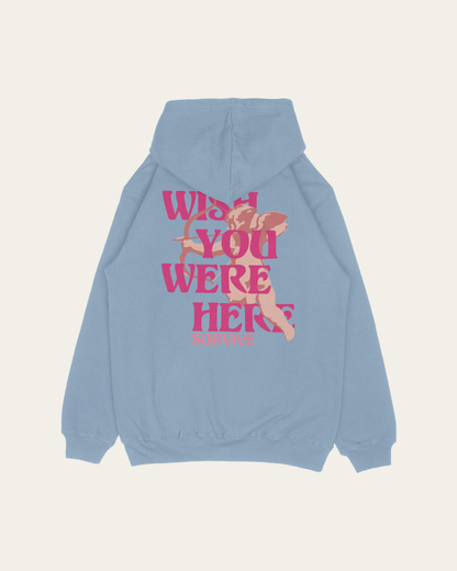 HOODIE AZUL WISH YOU WERE HERE