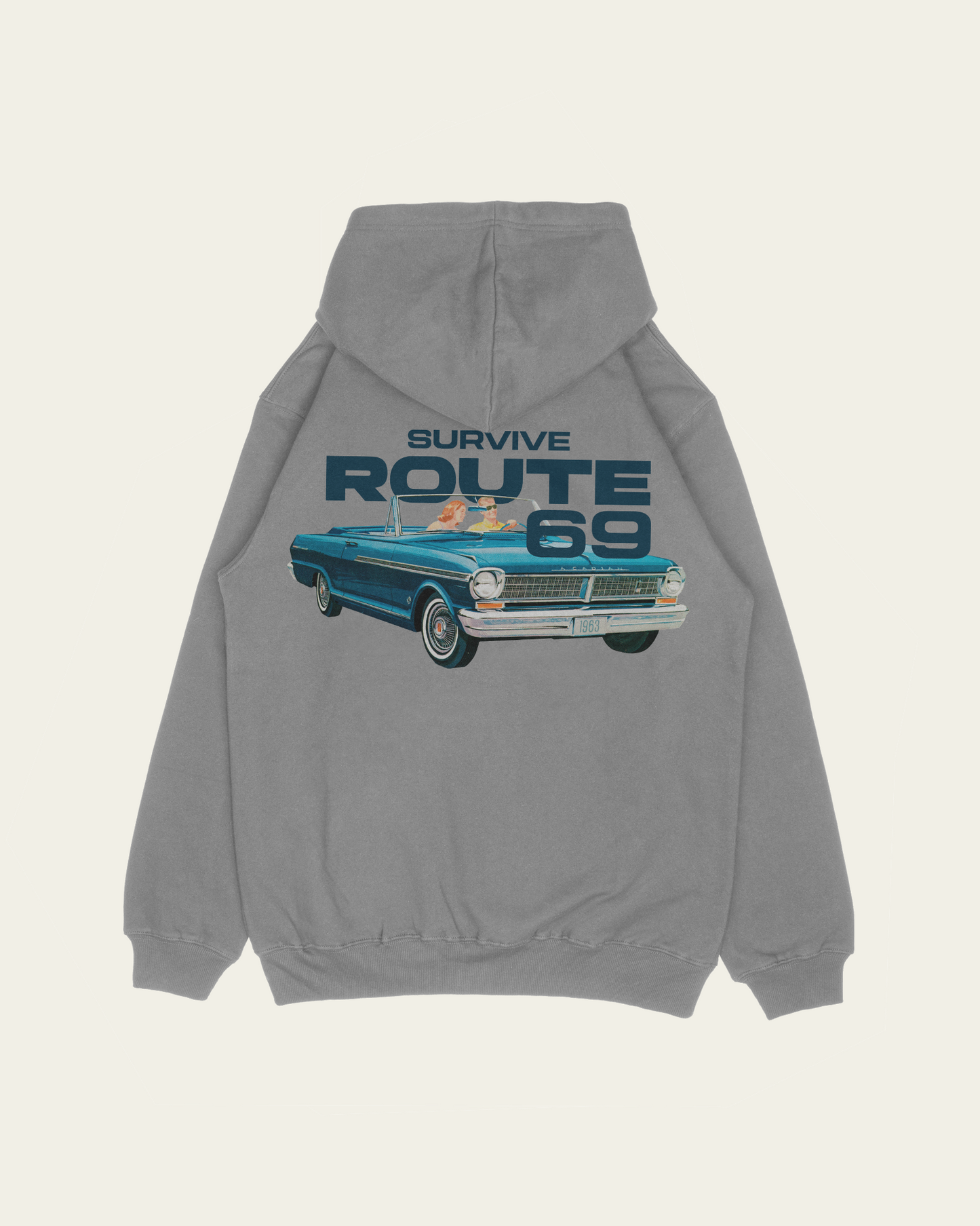 HOODIE CINZENTA ROUTE 69