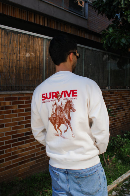 T-SHIRT IVORY OVERSIZED WANTED BY MANY