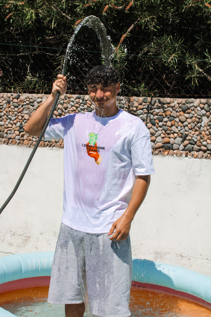 T-SHIRT BRANCA OVERSIZED I DONT DRINK, THANKS