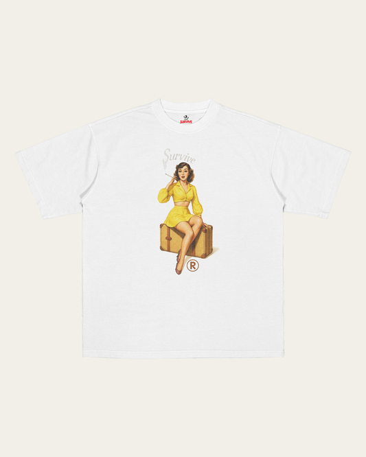 T-SHIRT BRANCA OVERSIZED JUST RELAX