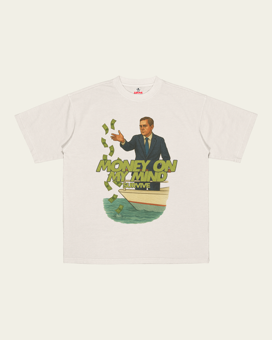 T-SHIRT IVORY OVERSIZED MONEY ON MY MIND