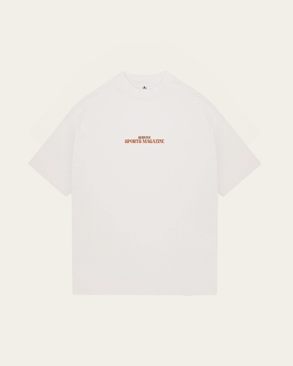 T-SHIRT BRANCA OVERSIZED SPORTS MAGAZINE