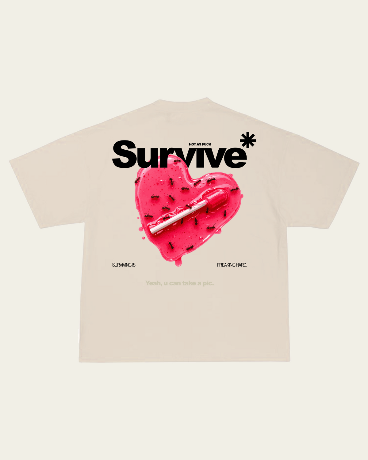 T-SHIRT BRANCA OVERSIZED BOXY HOT AS F*CK
