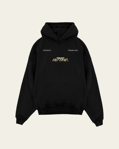 HOODIE PRETA OVERSIZED TRUST NO ONE