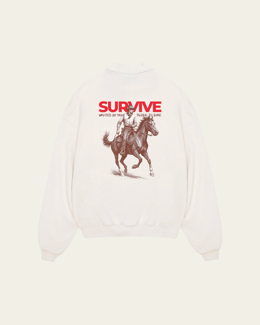 SWEATSHIRT IVORY OVERSIZED WANTED BY MANY
