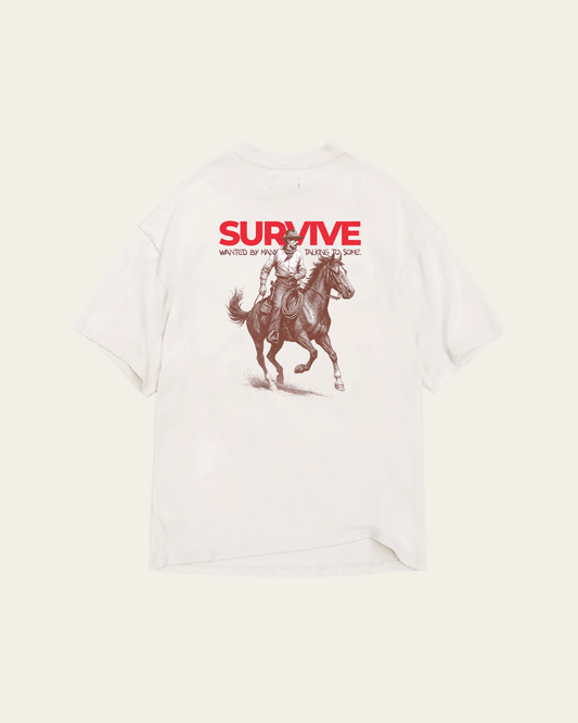 T-SHIRT IVORY OVERSIZED WANTED BY MANY