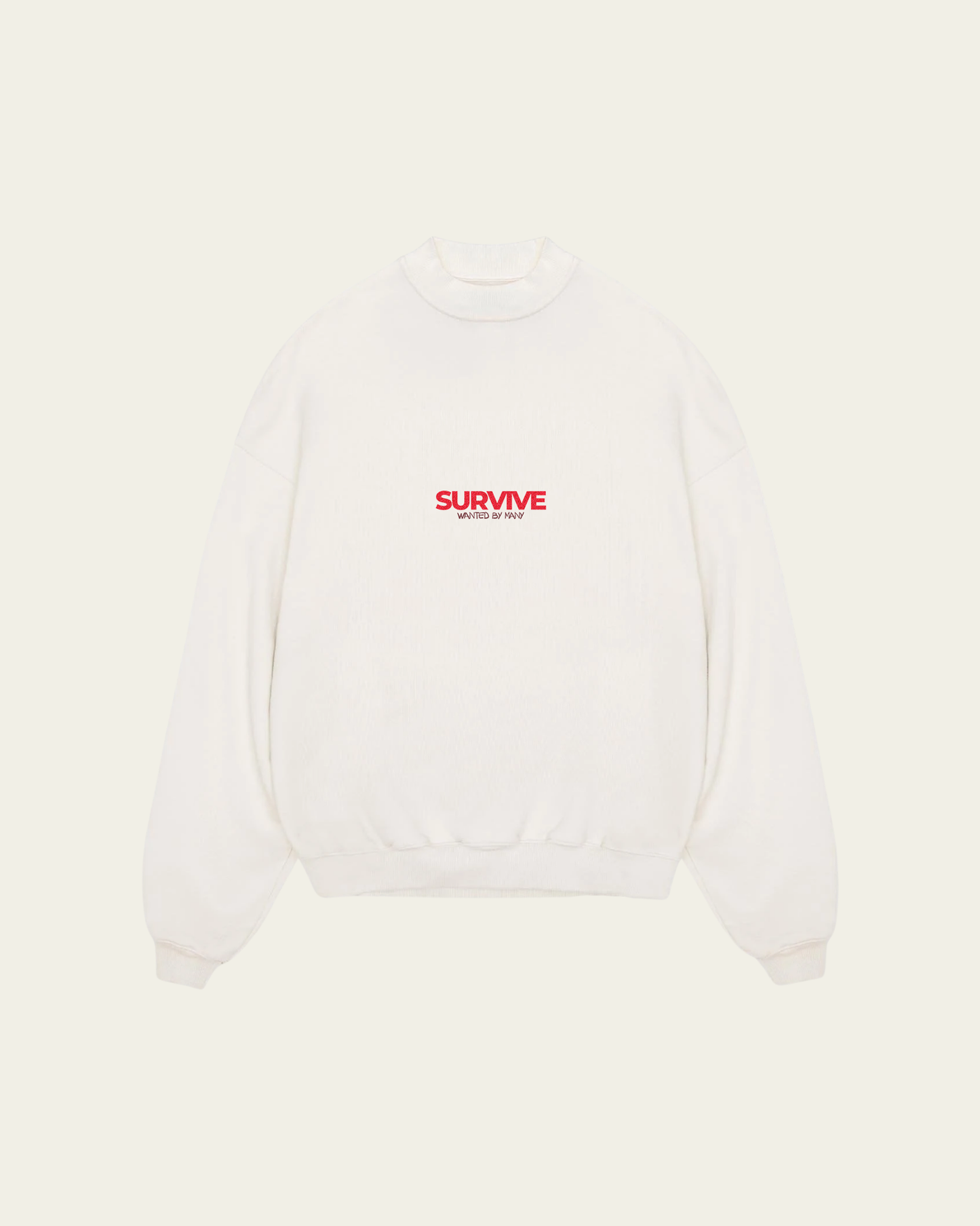 SWEATSHIRT IVORY OVERSIZED WANTED BY MANY