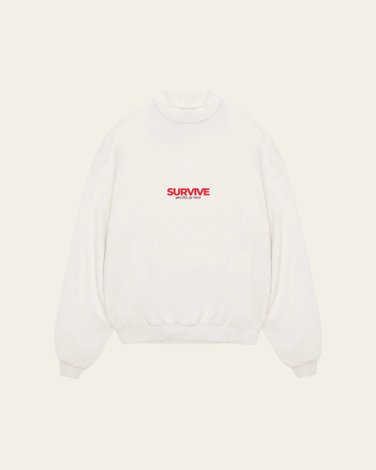 SWEATSHIRT IVORY OVERSIZED WANTED BY MANY