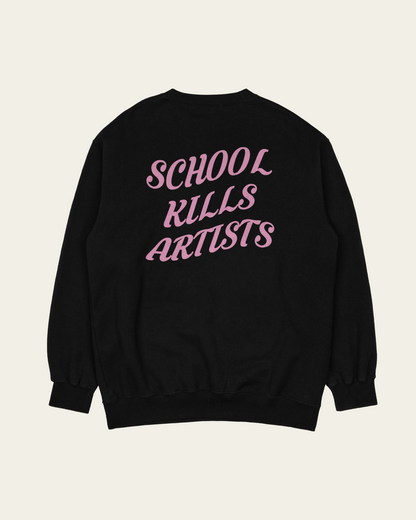 SWEATSHIRT PRETA SCHOOL KILLS ARTISTS