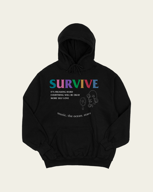 HOODIE PRETA POSITIVE THINKING