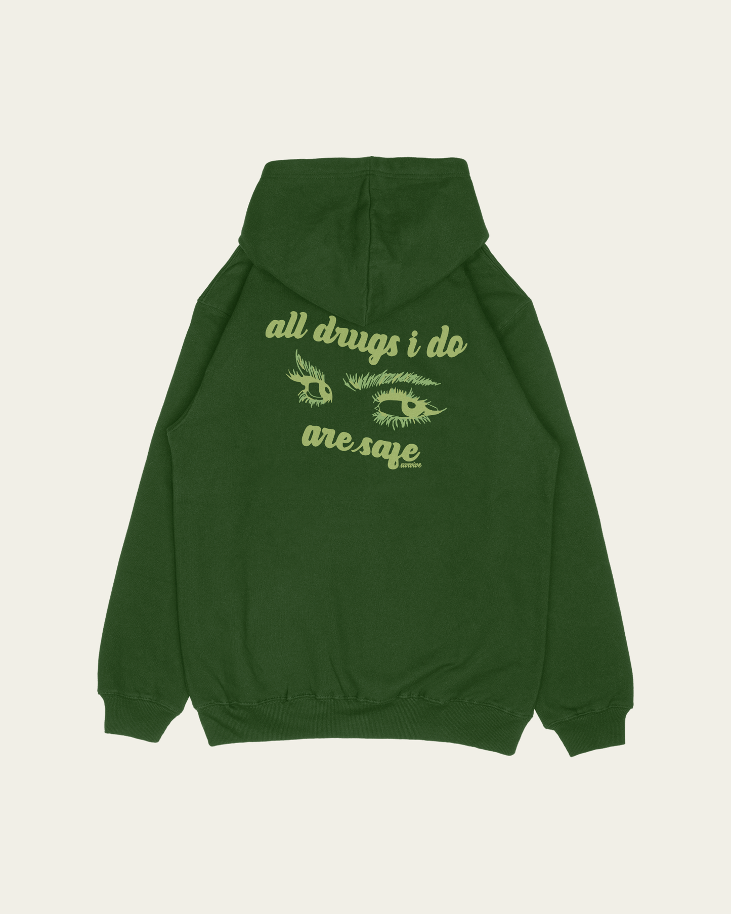 HOODIE VERDE IT'S ALL LEGAL