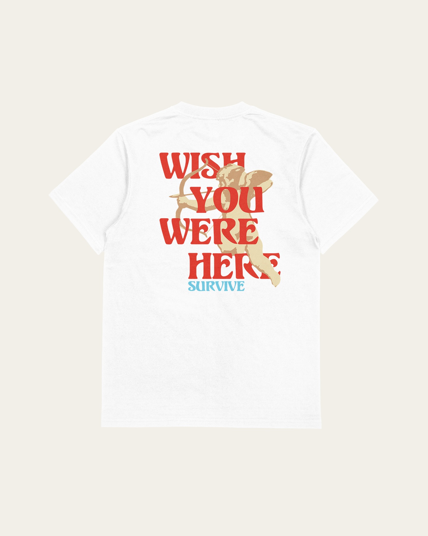 T-SHIRT BRANCA WISH YOU WERE HERE