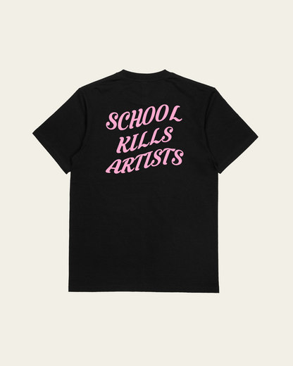 T-SHIRT PRETA SCHOOL KILLS ARTISTS