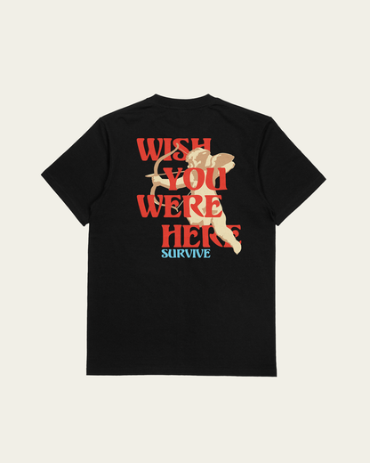 T-SHIRT PRETA WISH YOU WERE HERE