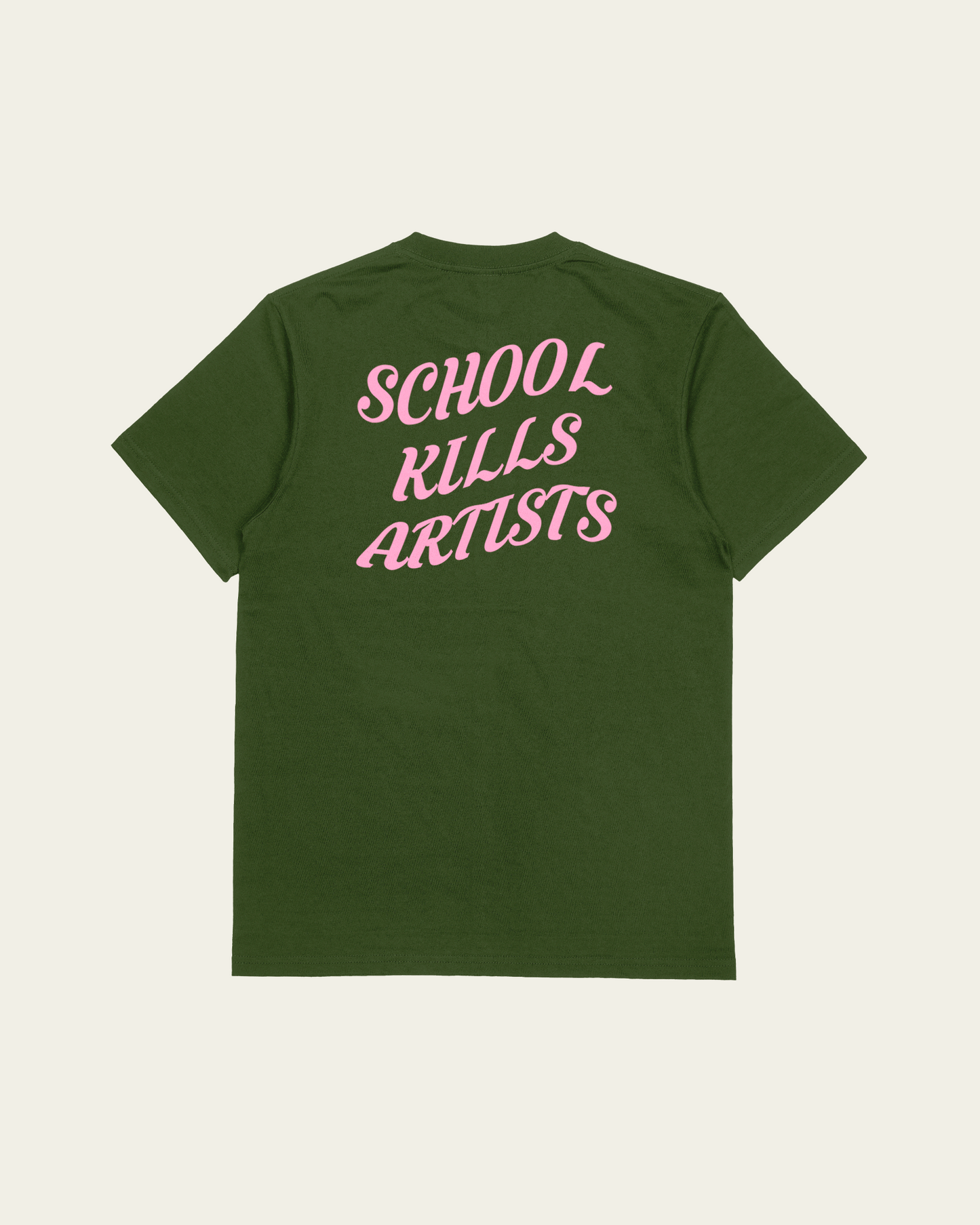 T-SHIRT VERDE SCHOOL KILLS ARTISTS