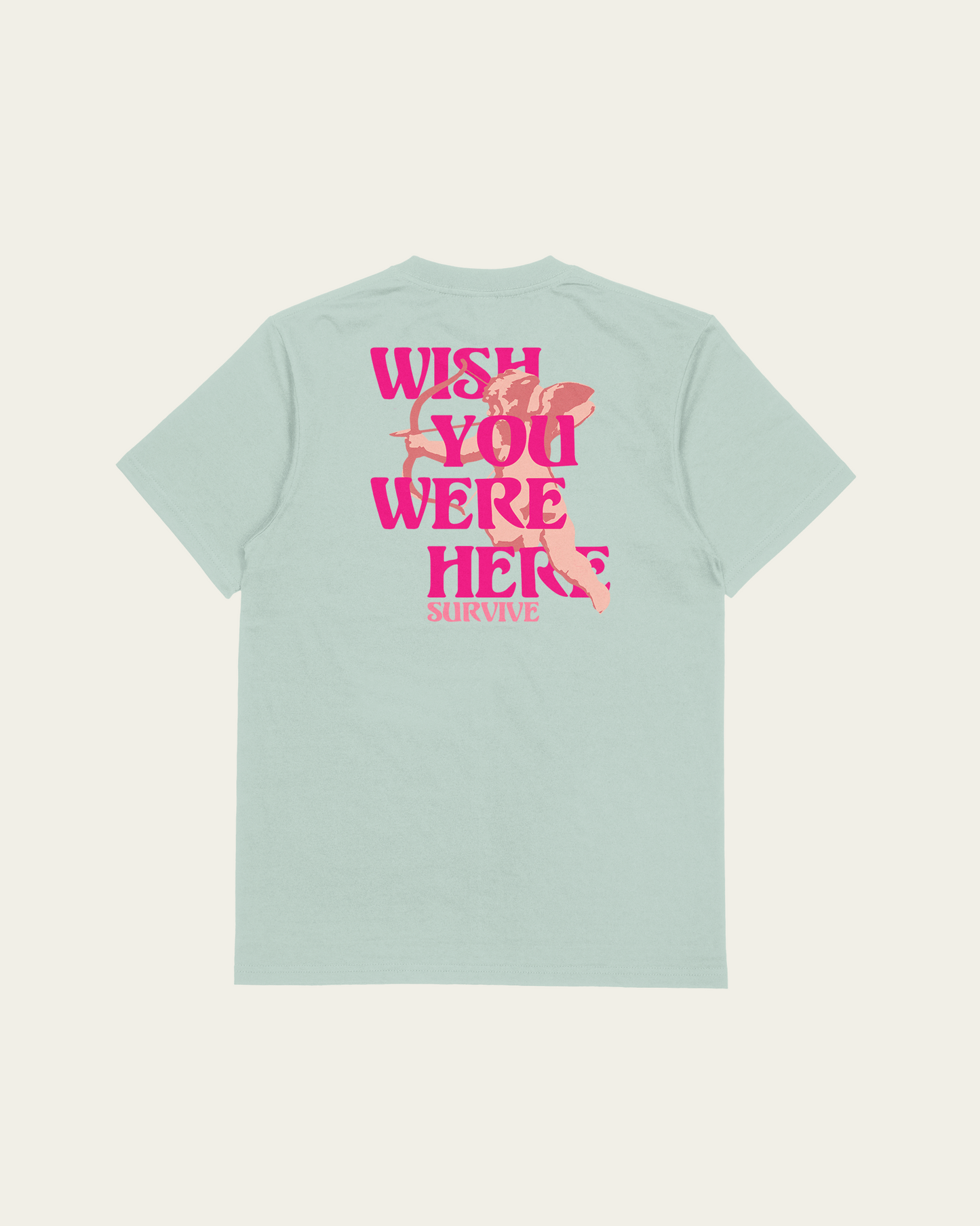 T-SHIRT VERDE WISH YOU WERE HERE