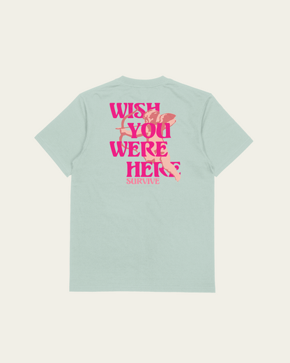 T-SHIRT VERDE WISH YOU WERE HERE